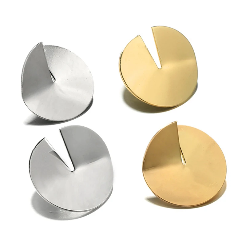 SRCOI женские круглые серьги золотого цвета с металлической монеткой винтажные