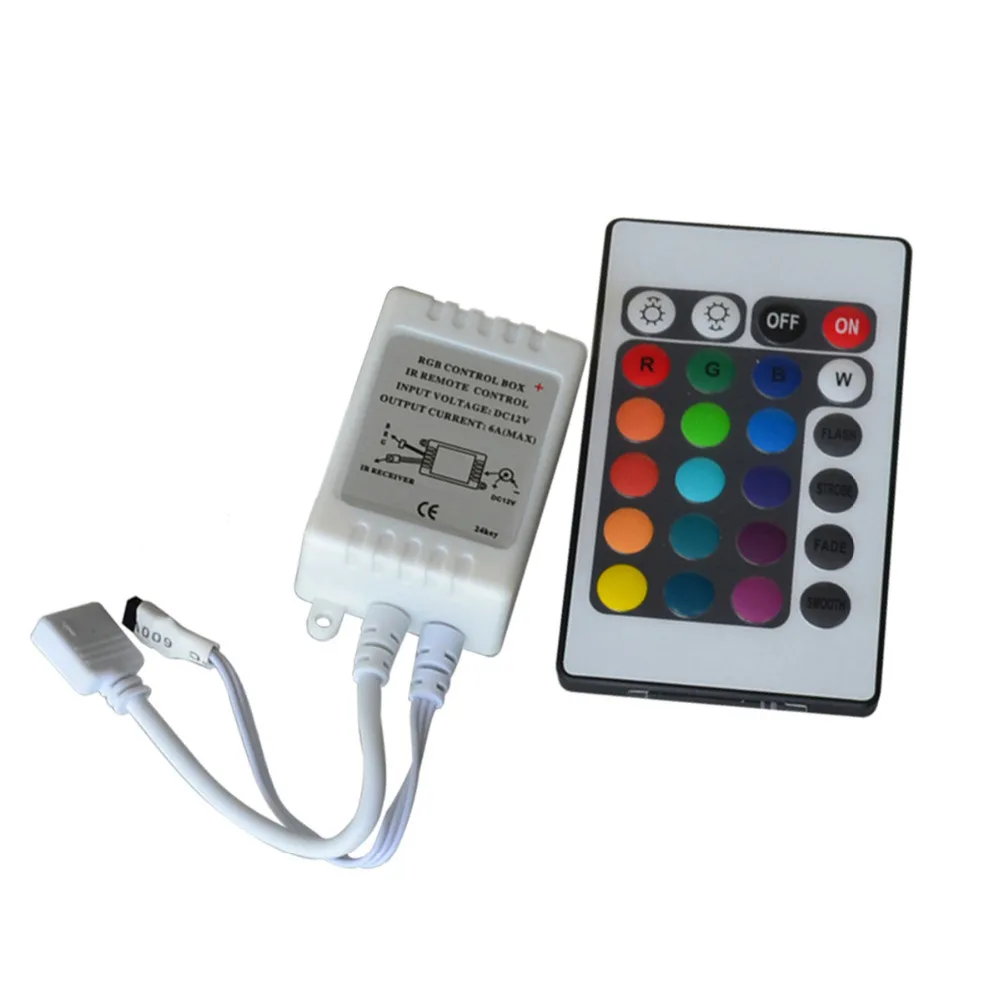 Светодиодная лента RGB неводонепроницаемая 5 м SMD 5050 300 бусин/рулон + ИК-пульт