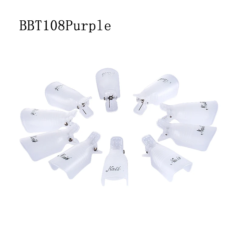 BBT108White Addfavor инструменты для снятия лака для ногтей замачивающиеся зажимы колпачки УФ-гель для снятия лака обертывания Уход за ногтями кутикулы палочка для маникюра - Цвет: BBT108White