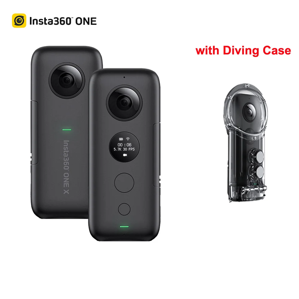 with Diving Case Новейшая панорамная камера Insta360 ONE X 360 с картой 32 ГБ для iPhone samsung Xiaomi 5,7 K видео 18 МП 360 камера Экшн-камера - Цветной: with Diving Case