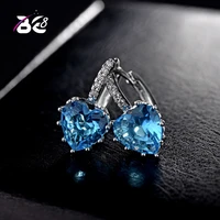 be 8 hot party earrings fashion trendy love heart shape hoop earrings blue colour statement earrings for women gift e587