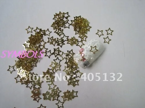 Прибл. 1000 шт/пакет металлические золотые Звездные ломтики не клейкие твердые