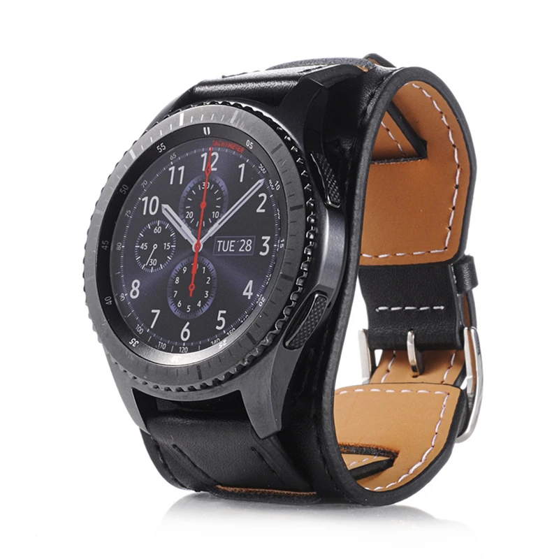 Ремешок из натуральной кожи для Samsung Galaxy Watch 46 мм 22 кожаный ремешок часов Gear S3