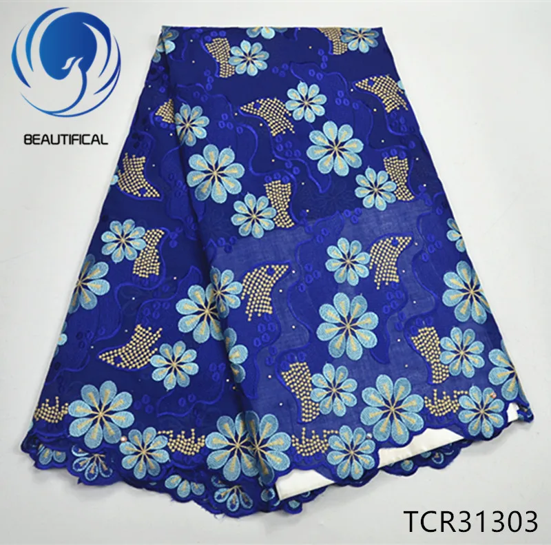 BEAUTIFICAL cotton white swiss lace voile african fabric high quality for wedding hot sale 5yards/piece TCR313 | Дом и сад