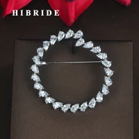 hibirde elegant crystal full cubic zirocnia pave women brooches for fashion dress accessories gifts wholesale price bc 009