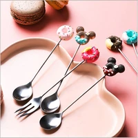 colorful cartoon donut fruit fork dessert spoon for photography studio props tabletop shooting background adornment accessories
