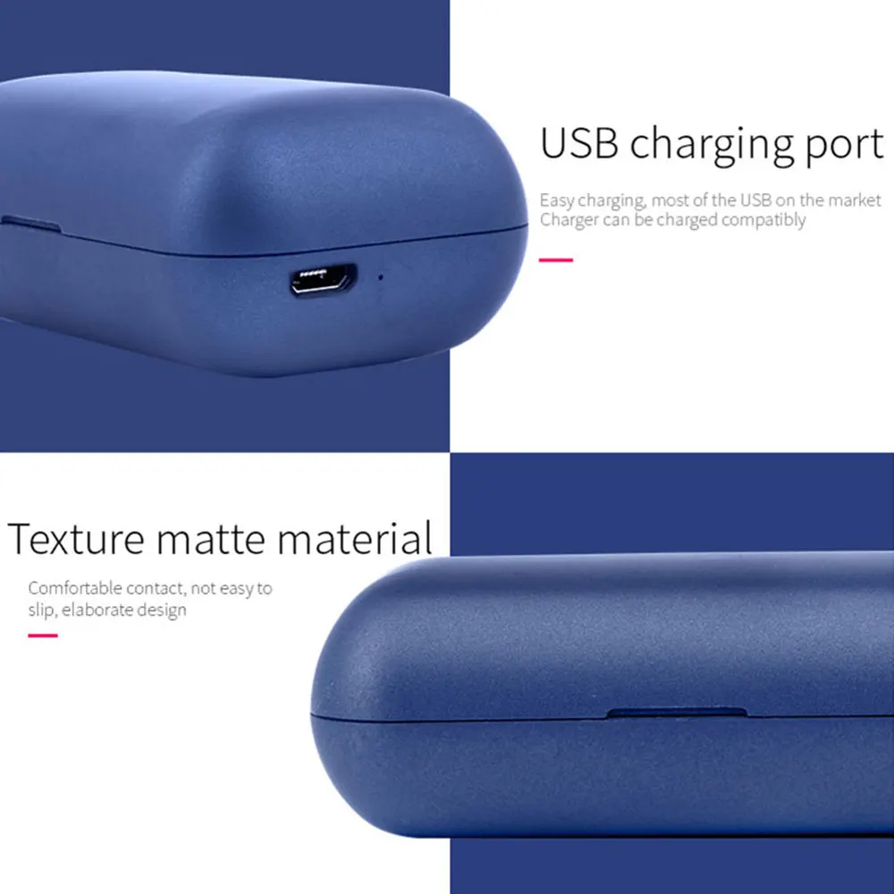 

T1 TWS V5.0 Mini Bluetooth Earphone Headset 3D Stereo Wireless Earbuds Sport Handsfree Earphones With Microphone Charging Box