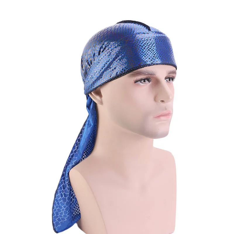 Мужские крокодиловые шелковистые парики Doo Durag банданы тюрбан головной убор для