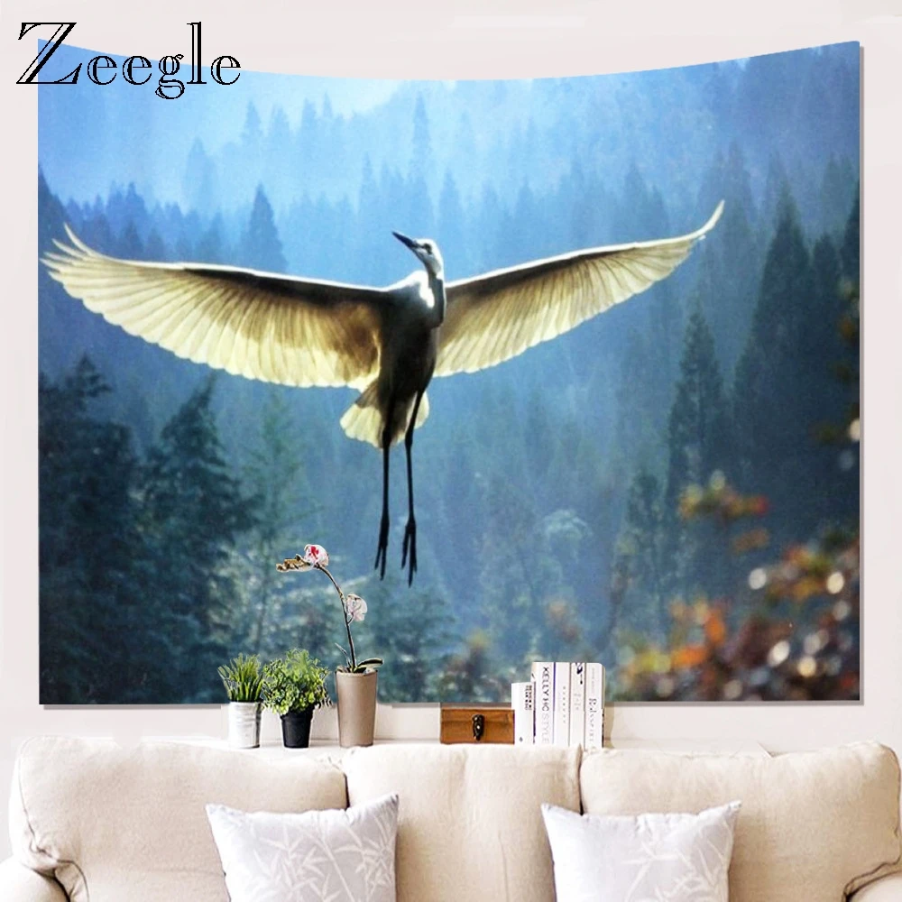 Zeegle настенный гобелен с фламинго пляжное полотенце декор для гостиной настенная