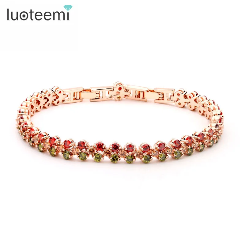 LUOTEEMI римские новые розовые золотые цвета классические 3 ряда круглая Мульти