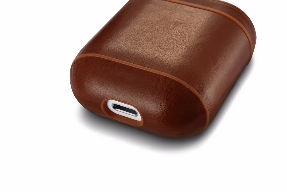 Чехол для наушников Apple Airpods подлинной кожаный наушник чехол коробка Наушники Аксессуары Защитная крышка