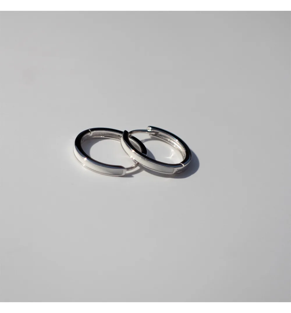 Серьги из стерлингового серебра 925 пробы модные черные и белые круглые Ушные