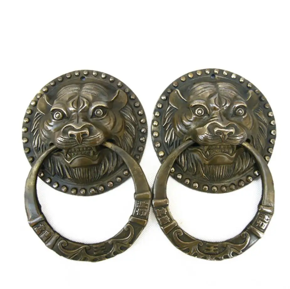 SCY 927 + Чистая медь голова льва кольцо для двери ручка оптовая продажа | Дом и сад