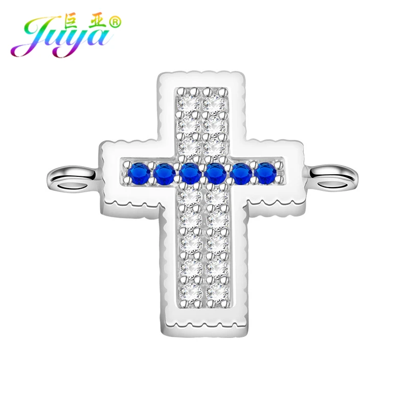 Золото/розовое золото микропаве циркон крест Шарм соединители аксессуары для