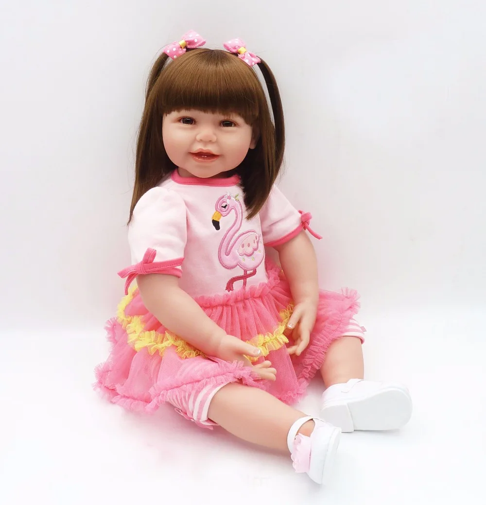 24&quot lovely girl princess dolls reborn soft silicone vinyl baby for kids child birthay gift bonecas | Игрушки и хобби