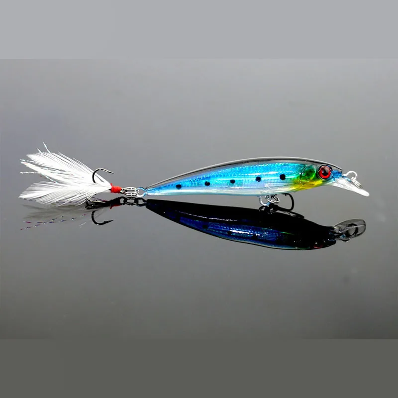 10 шт. приманка для ловли рыбы костюм 9 см 8 г Minnow Искусственные жесткая пластиковая