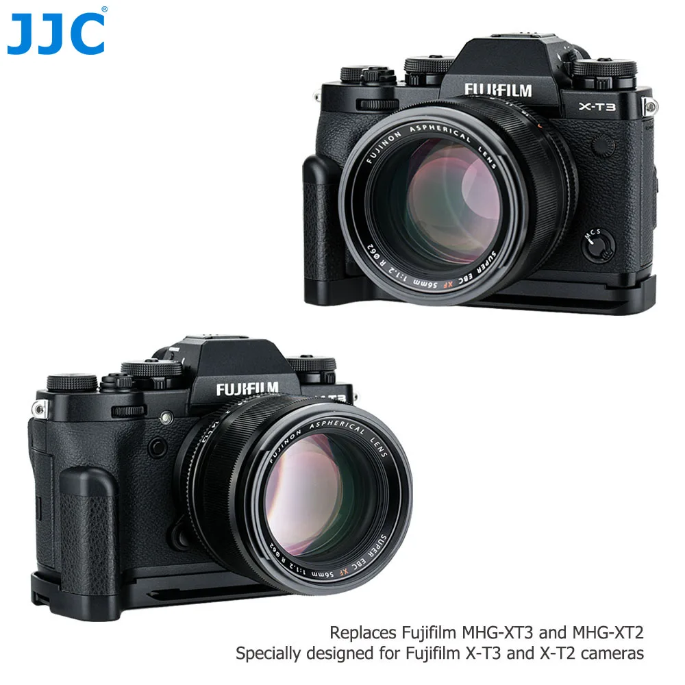 JJC Камера Quick Release Plate L кронштейн держатель рукоятка для ЖК-дисплея с подсветкой Fujifilm X-T3 X-T2 XT2 XT3 Камера s заменяет Fuji MHG-XT3 MHG-XT2
