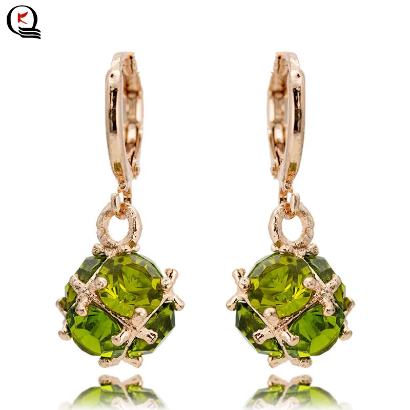 Женские Винтажные висячие серьги с золотым наполнителем модные элегантные