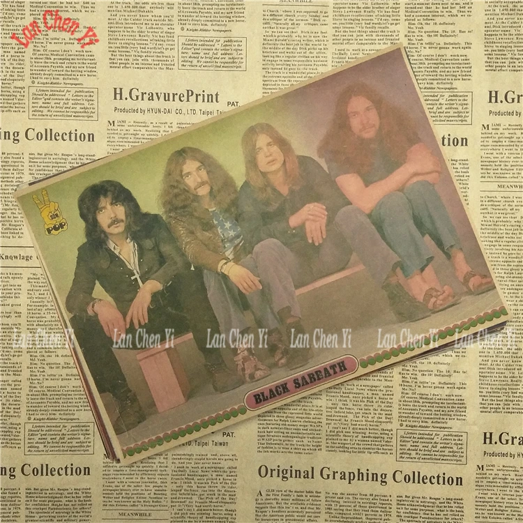 BLACK SABBATH Ностальгия Ретро Рок-Группа Музыка плакат печать рисунок ядро декоративная живопись - Цвет: Розовый