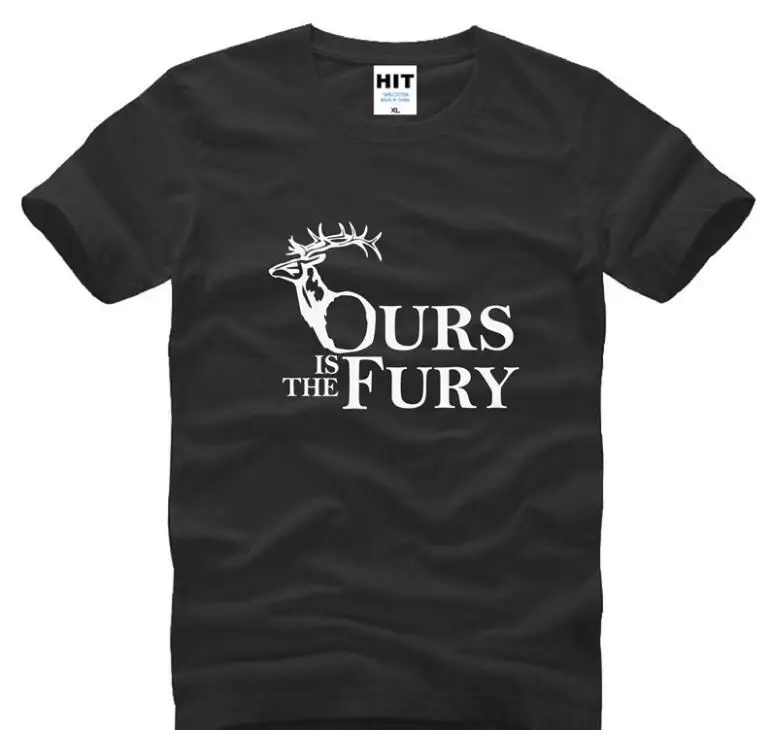 Мужская футболка с принтом House Baratheon Ours Is The Fury новая летняя Стильная хлопковая