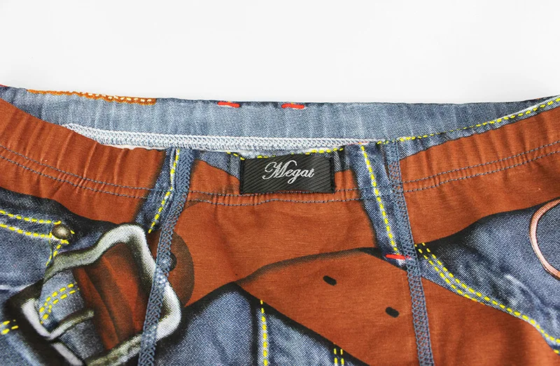Мужские трусы боксеры с принтом s джинсовые шорты из хлопка и спандекса|boxers cotton|mens