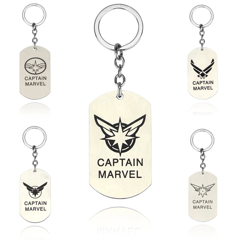 Фильм Мстители Капитан брелок с героями Marvel Мода из нержавеющей стали собака