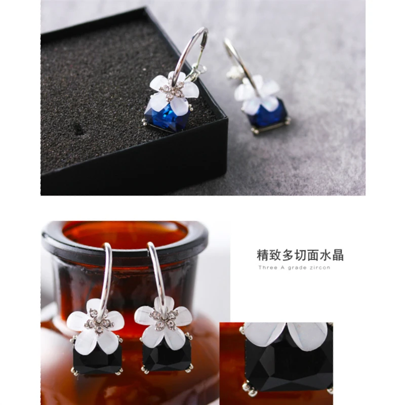 2019 Новое поступление Горячая мода цветы Bijoux Brincos Oorbellen квадратные Красочные