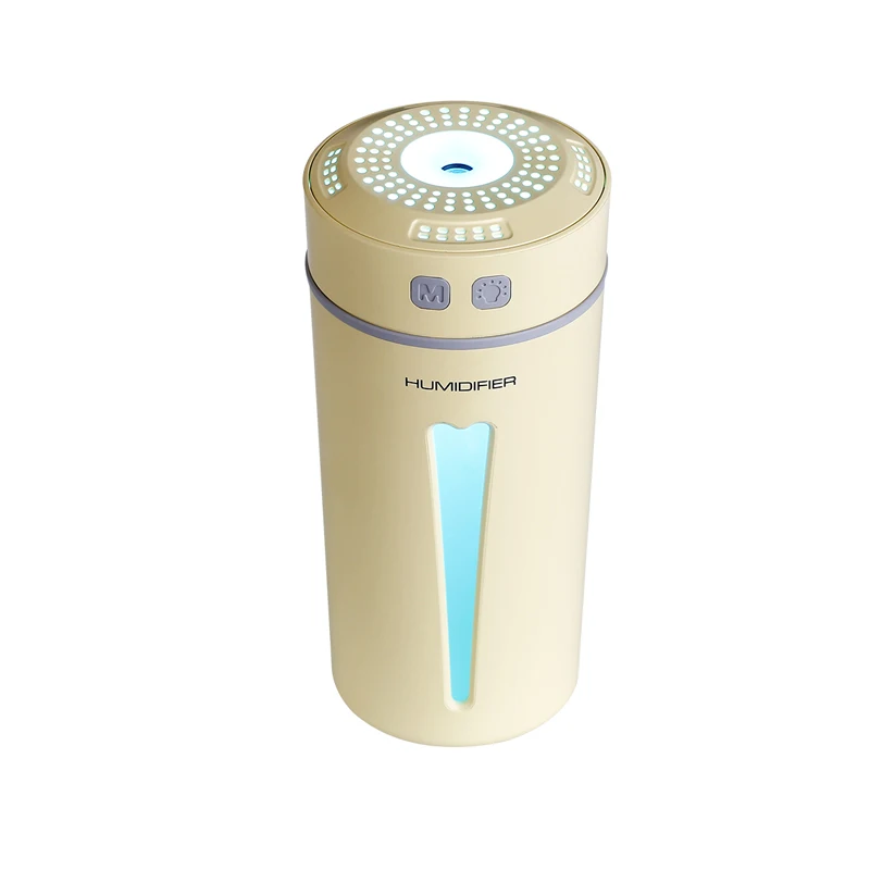 Аромат диффузор для эфирных масел, счастливый Cup Humidifier 260 мл Воздухоочистители светодиодный ночной Светильник USB мини-распылитель, распылитель Автомобильный увлажнитель воздуха - Название цвета: Yellow