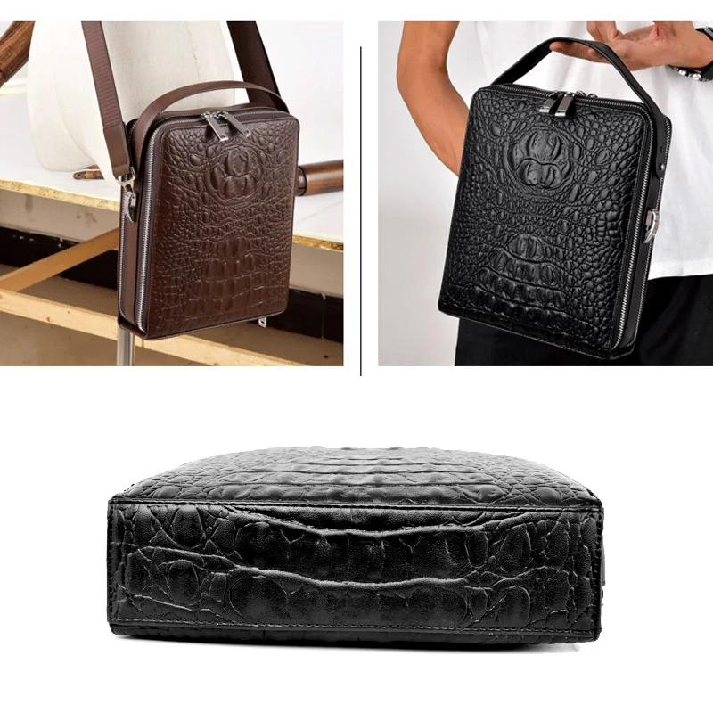 Сумка кросс-боди Мужская мессенджер кожаный чемоданчик роскошная брендовая