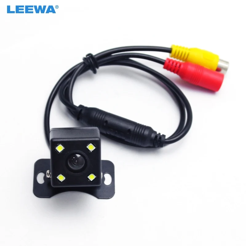 

LEEWA Universal Car Rear View 4-LED Night Vision Car Reversing Backup Camera DC12V #CA3234