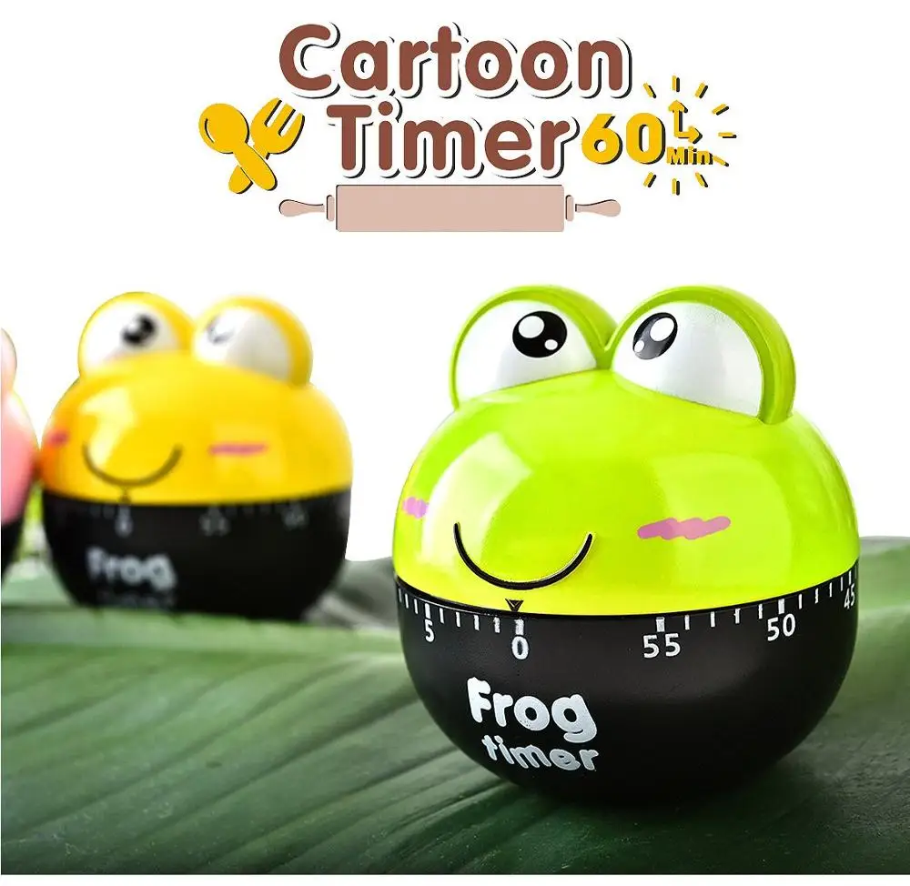 Кухонный таймер милый мультяшный Булли лягушка механический напоминание