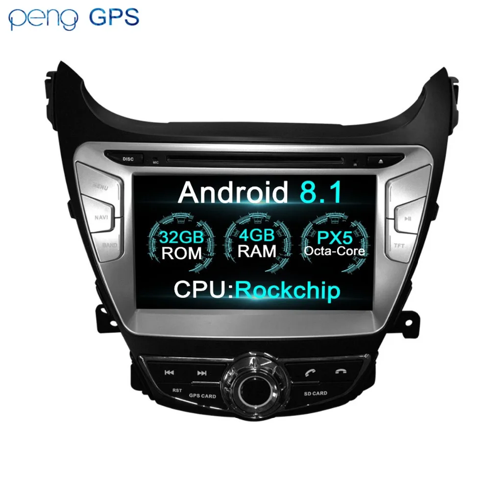 Автомобильный стерео Android 8 1 для hyundai Elantre 2011 2013 навигации в автомобиле gps