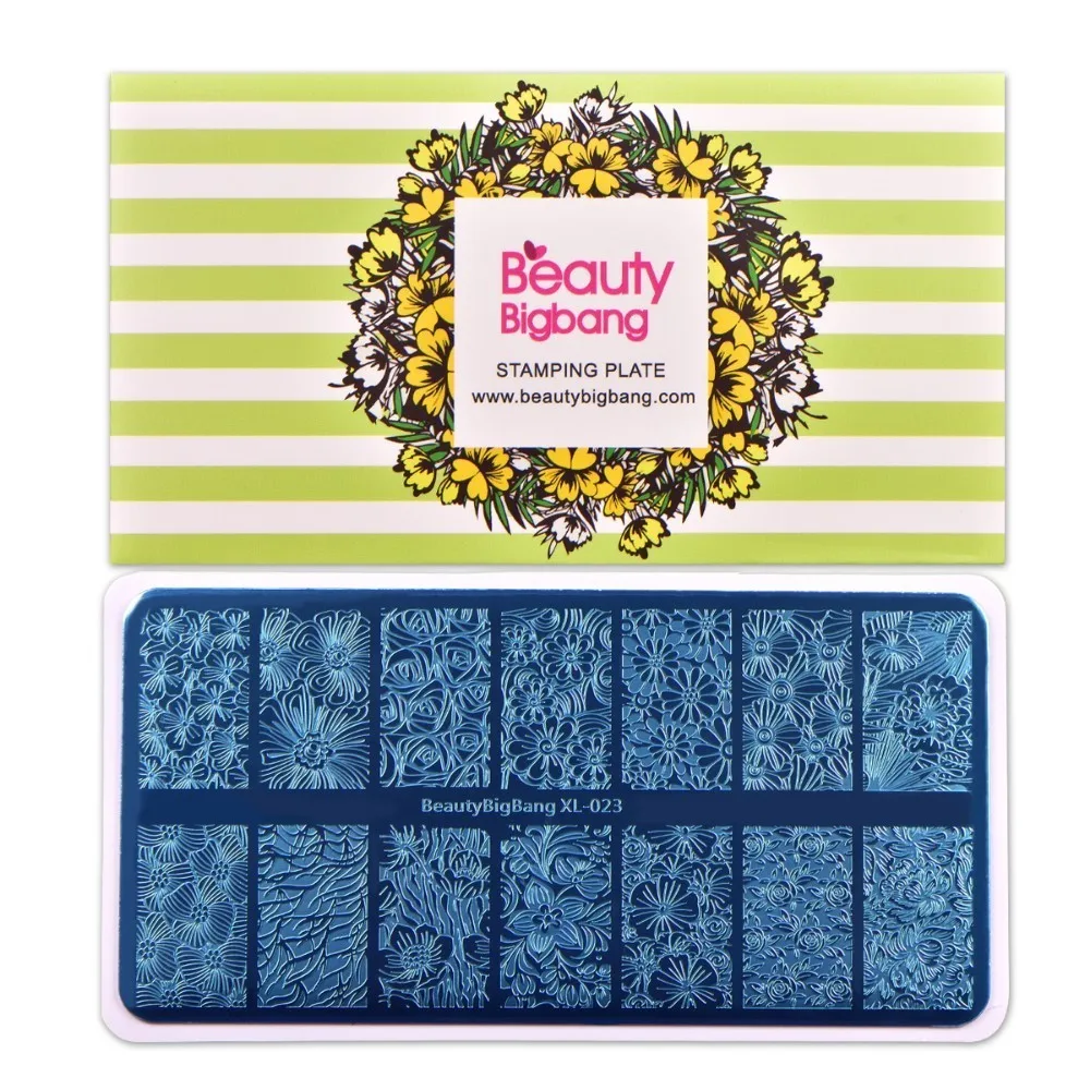 BBB XL-023 BeautyBigBang ногтей штамповки пластины призрак ветка дерева озорной стиль ногтей шаблон пластины прямоугольный трафарет штамп BBB XL-027 - Цвет: BBB XL-023
