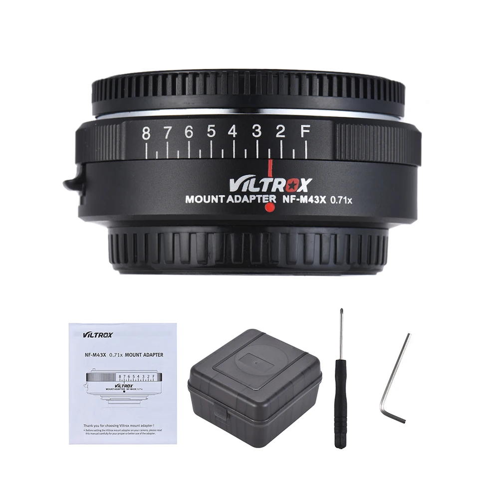 Viltrox NF-M43X фокусное расстояние редуктор скорости бустер адаптер турбо w/диафрагма