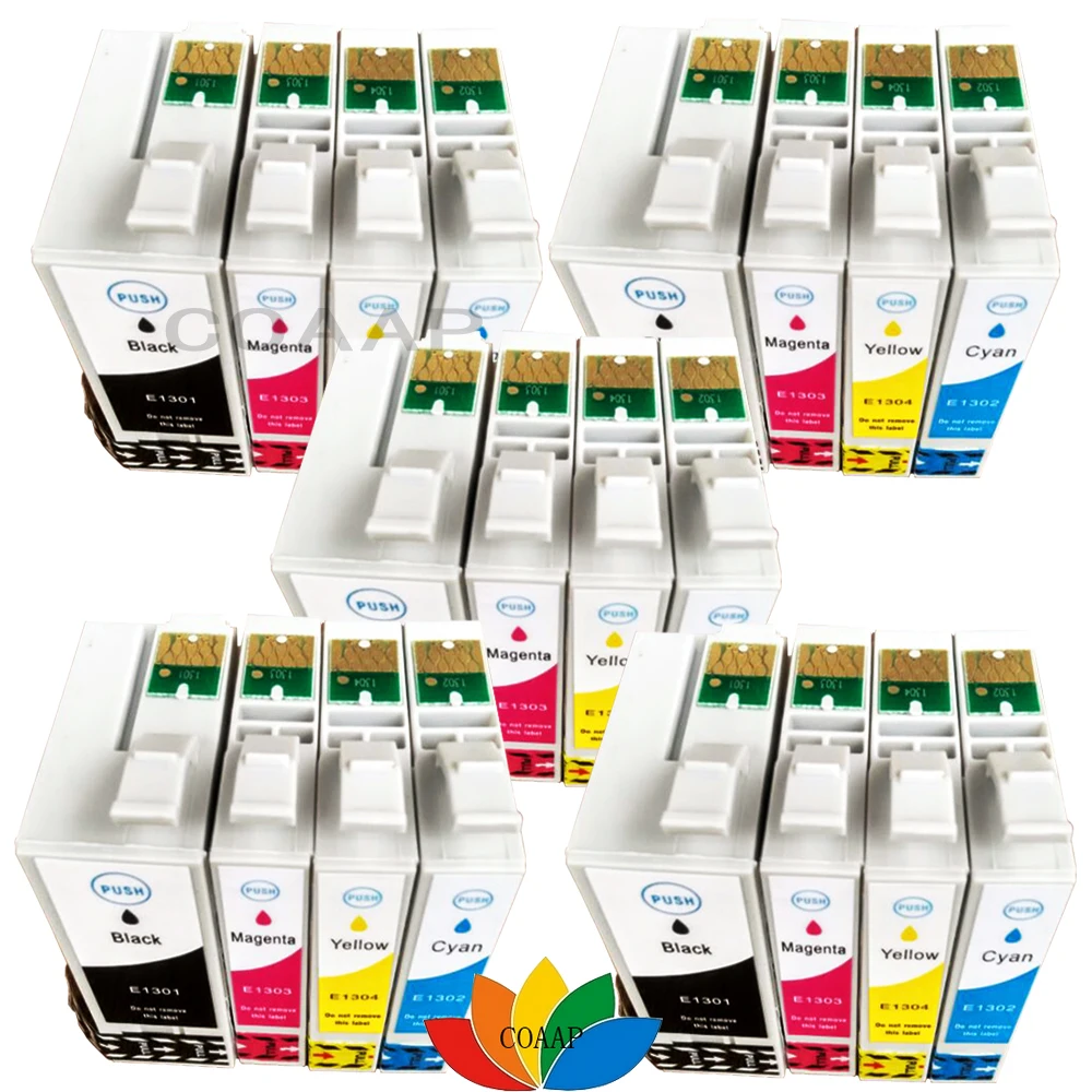 

20 Compatible Epson Ink Cartridges for Workforce WF-3520DWF WF-7525 Pro WF-7015 T1301-T1304 T1305