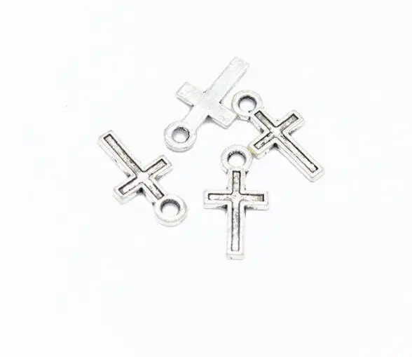 100pcs/lot Antique Bronze Gold Color Cross Charm 16x9mm Floating Locket Pendant for DIY Handmade Jewelry Material Supplier | Украшения и