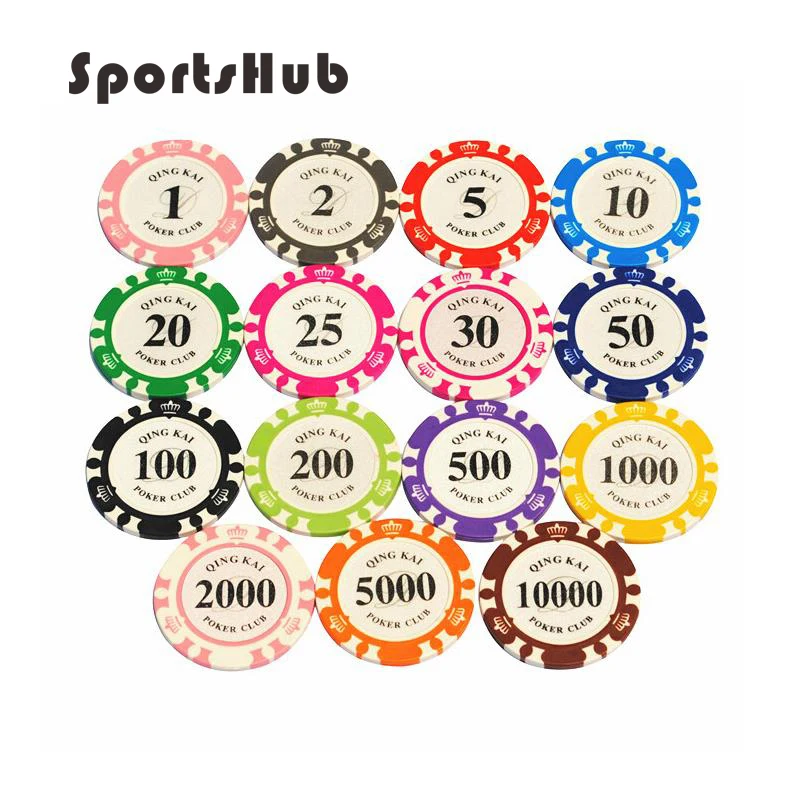 SPORTSHUB 1 шт. высокое качество мульти цвета 14 г казино металл/глина покерные фишки на