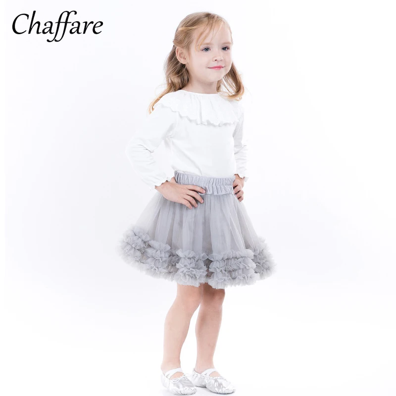 Chaffare юбки для девочек пышная балетная юбка-пачка принцессы Пушистый розовый