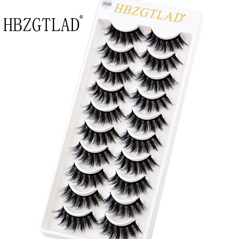 

HBZGTLAD 10 pairs natural false eyelashes fake lashes long makeup 3d mink lashes eyelash extension mink eyelashes for beauty