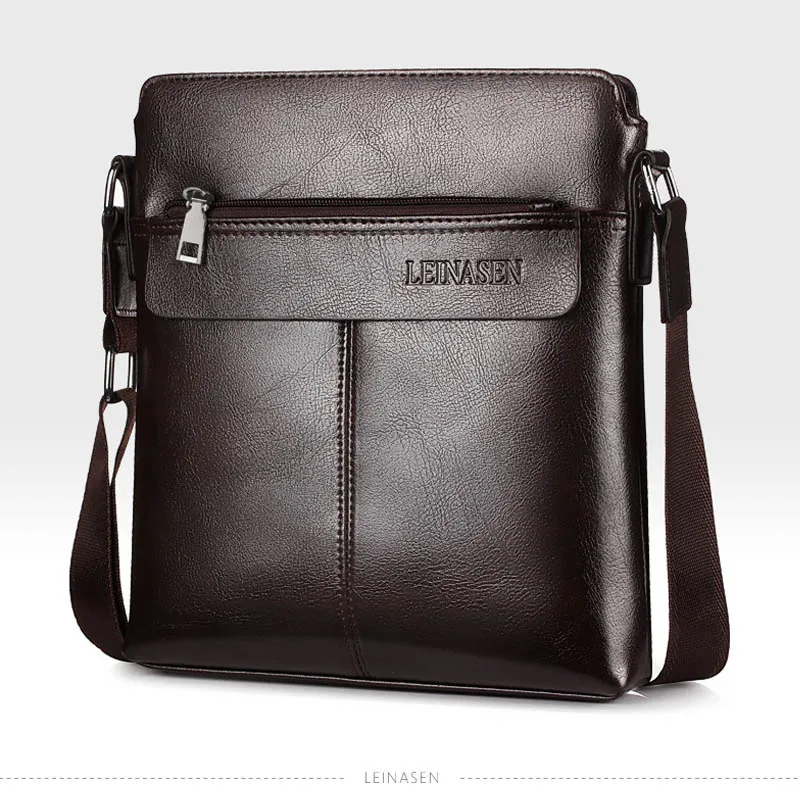 DARK BROWN Кожаный портфель maleta sacoche homme коричневый bolso hombre maletin cuero bolsa masculina для ноутбука, Офисные Сумки для мужчин - Цвет: DARK BROWN