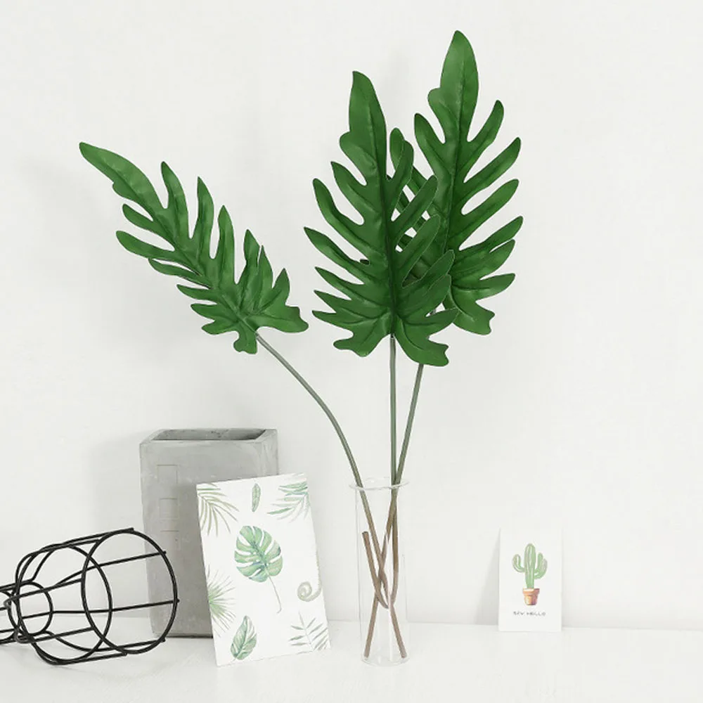 1 шт. искусственное пластиковое украшение Искусственные цветы лист съемки