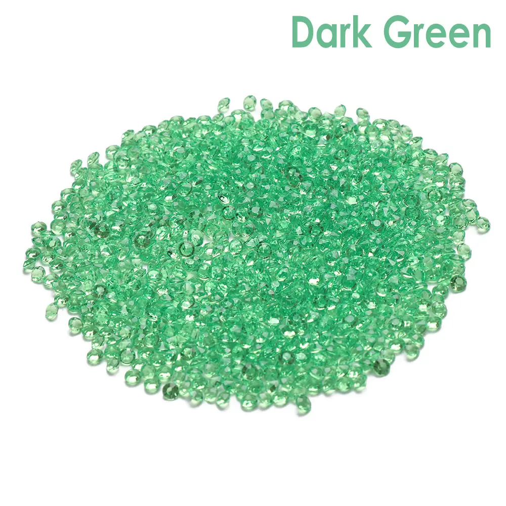 dark green 1000 шт./пакет 4,5 мм акриловые кристаллические Конфетти свадебный стол рассыпные украшения центральный события вечерние принадлежности орнамент - Цвет: dark green