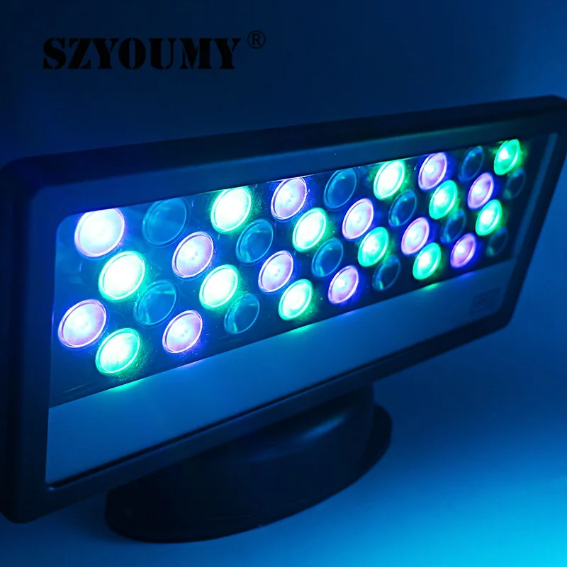 SZYOUMY светодиодсветодиодный RGB поток света DMX ip65 лампа рефлектор 36 Вт алюминиевые