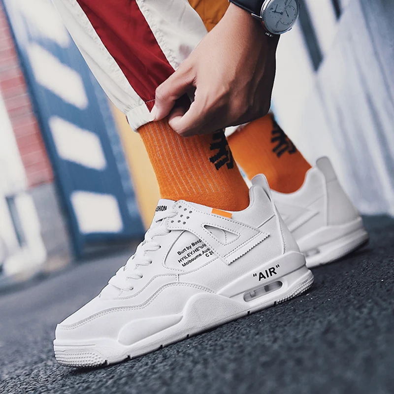 2018 Hot Sale Fashion High Top Casual Shoes For Men Male Sneakers Light Lace-up Flat Comfortable Footwear chaussure homme | Обувь