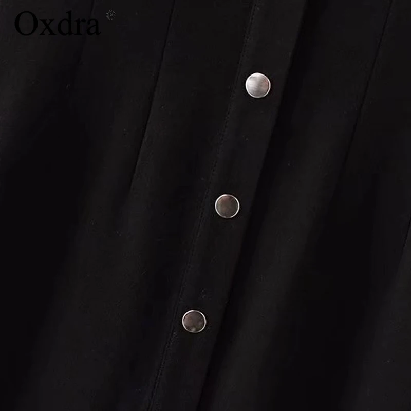 Oxdra женское Повседневное платье Для женщин лето-осень на пуговицах