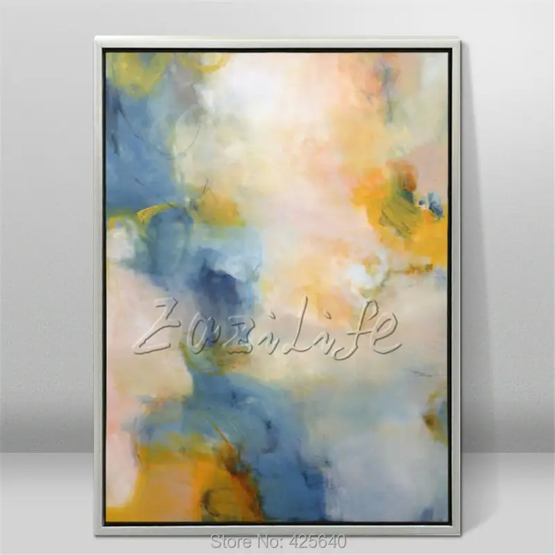 

Modern abstract Colour Oil Painting hand painted the sitting room decorative oil painting 4