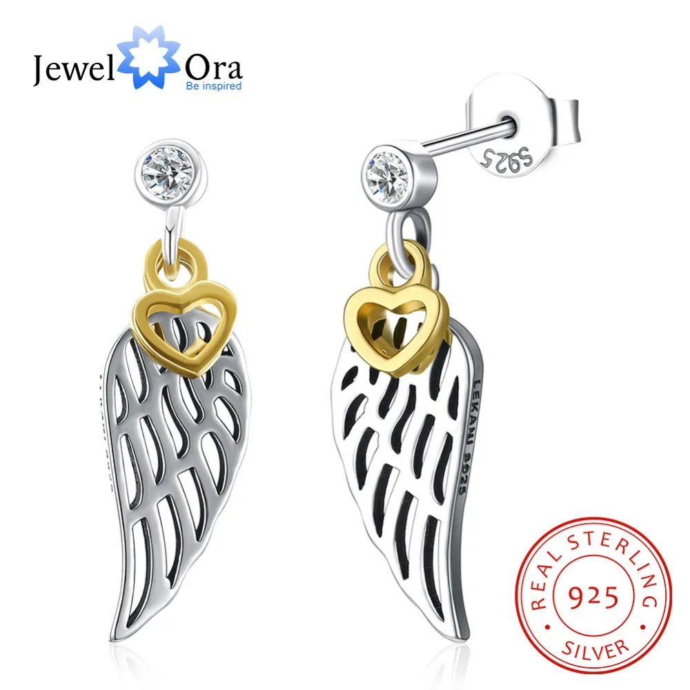 Женские серьги подвески в форме сердца из серебра 925 пробы|dangling earrings for women|dangle