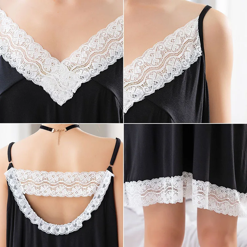 Женская хлопковая ночная рубашка с V-образным вырезом размеры до 5XL | одежда