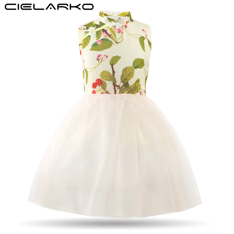 Cielarko/платье для девочек с цветочным рисунком детские кружевные вязаный крючком