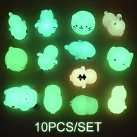 10pcsset glow in the dark slow rising toys creative animal luminous toys decompression toy stress relief relax pressure toys